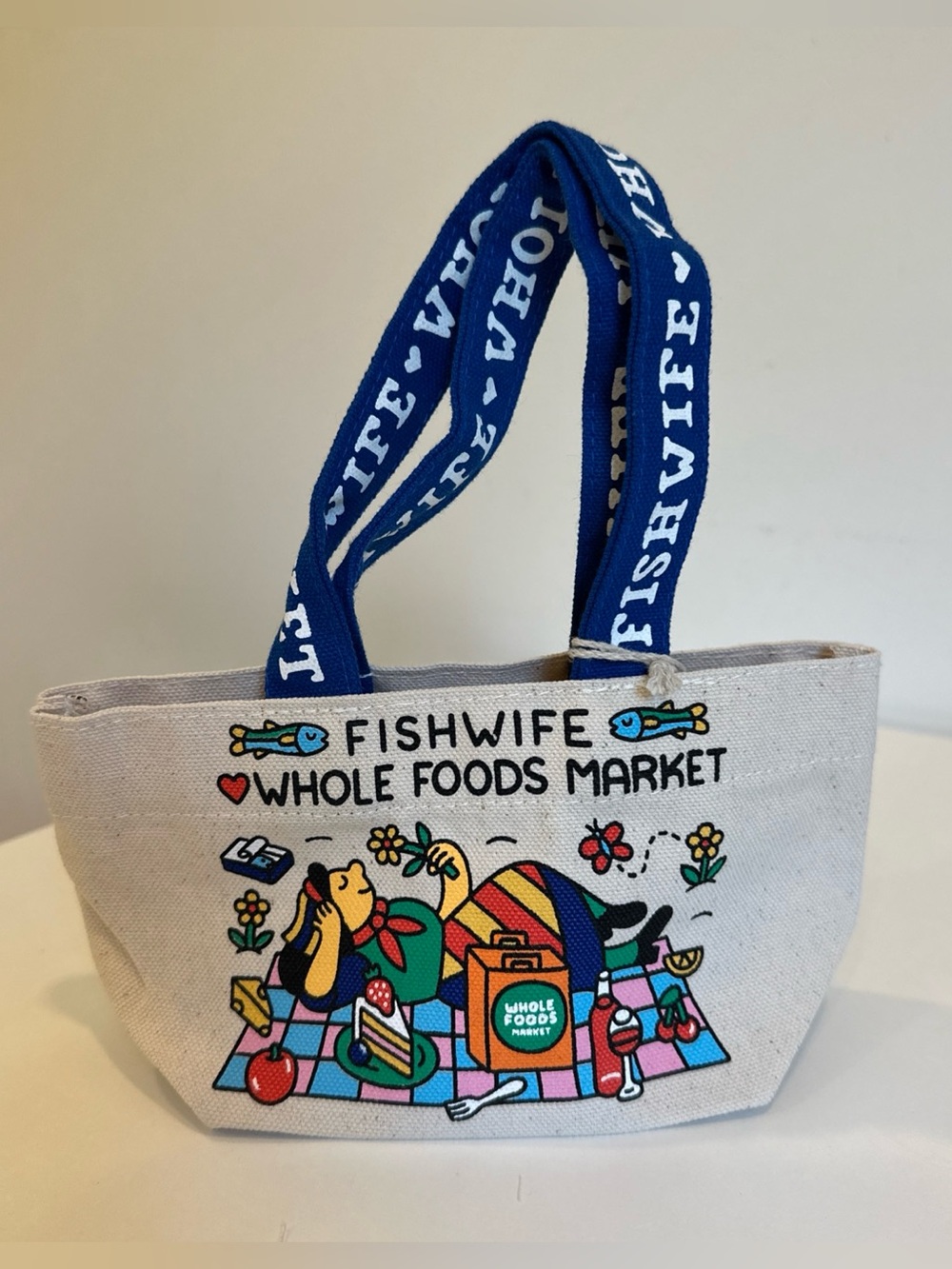 Whole Foods Market x Fishwife — Limited Edition Micro Cotton Canvas Tote Bag NWT